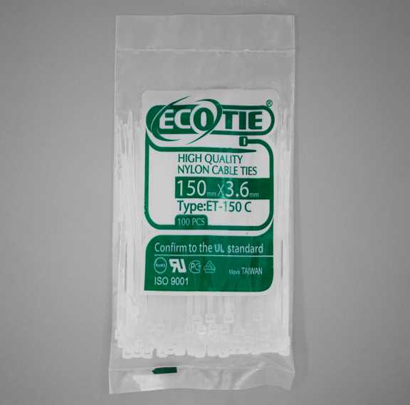 بست کمربندی 150*3.6 سفید Eco Tie