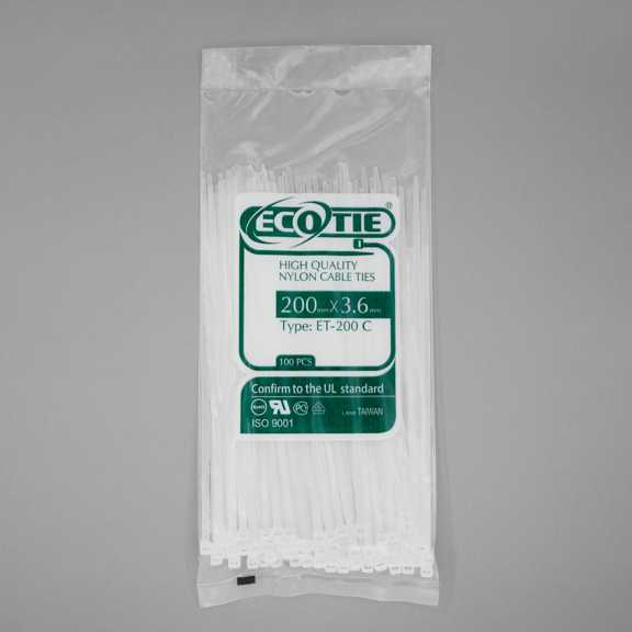 بست کمربندی 200*3.6 سفید Eco Tie