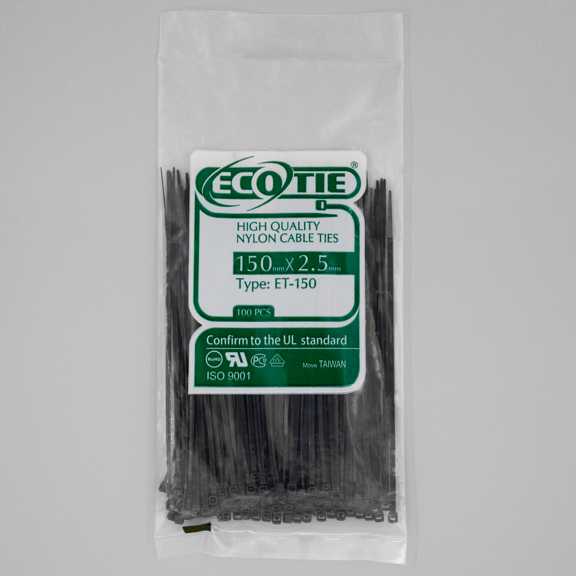 بست کمربندی 150*2.5 مشکی Eco Tie
