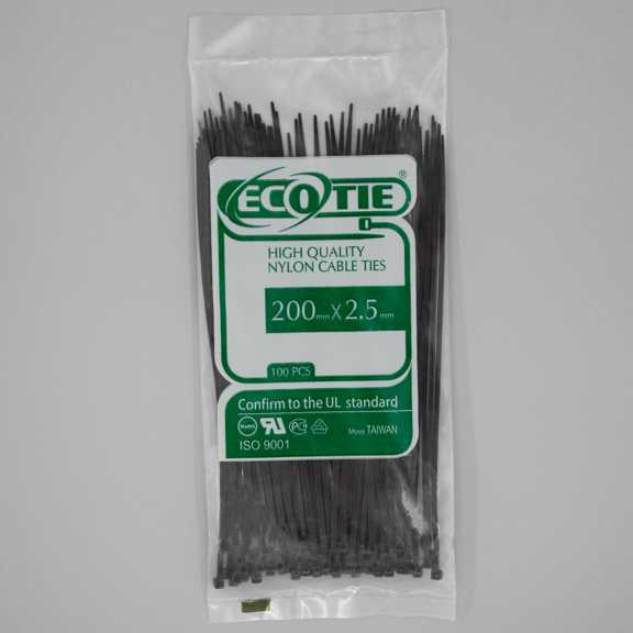 بست کمربندی 200*2.5 مشکی Eco Tie