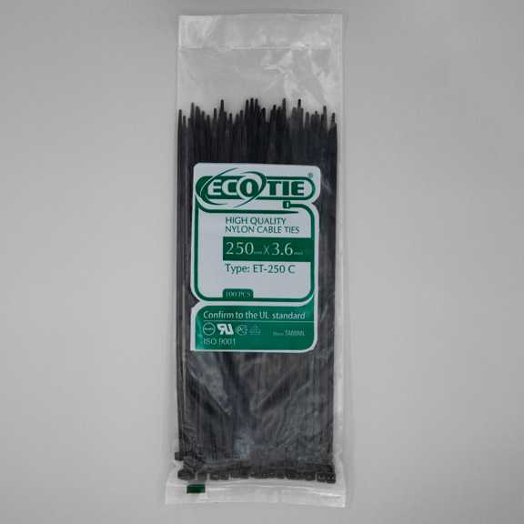 بست کمربندی 250*3.6 مشکی Eco Tie