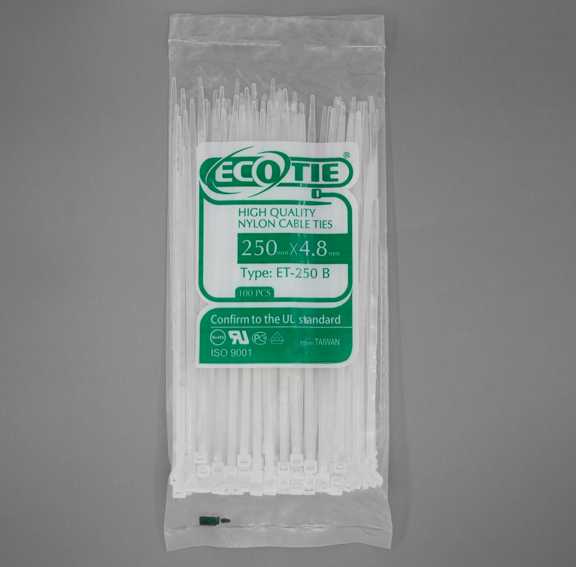 بست کمربندی 250*4.8 سفید Eco Tie